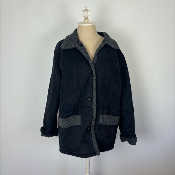 Lauren Ralph Lauren Jackets & Blazers - Lauren Ralph Lauren Jacket Black Gray Faux Fur Petite M
